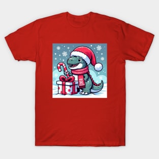 Cute T-Rex in a santa hat T-Shirt